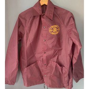 Vintage Southern Railroad Georgia Maroon Size Medium Jacket Windbreaker Norfolk